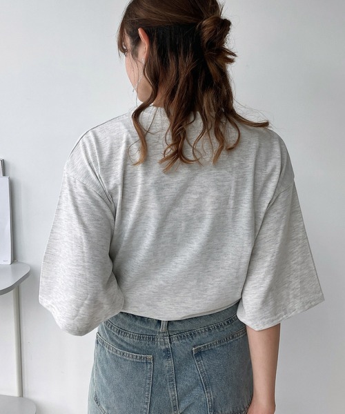 AS KNOW AS plus（アズノゥアズプラス）の「◎アソートテクスチャーTシャツ（Tシャツ/カットソー・レディース・オートミール/オフホワイト/ブルー・FREE）」の20枚目の写真