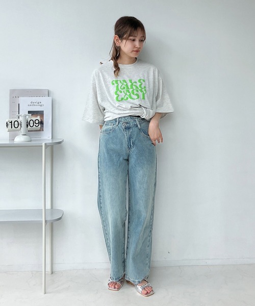 AS KNOW AS plus（アズノゥアズプラス）の「◎アソートテクスチャーTシャツ（Tシャツ/カットソー・レディース・オートミール/オフホワイト/ブルー・FREE）」の22枚目の写真