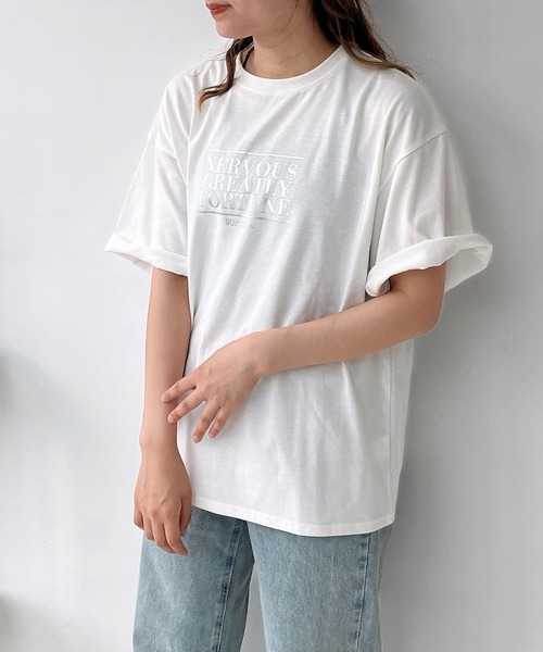 AS KNOW AS plus（アズノゥアズプラス）の「◎アソートテクスチャーTシャツ（Tシャツ/カットソー・レディース・オートミール/オフホワイト/ブルー・FREE）」の15枚目の写真