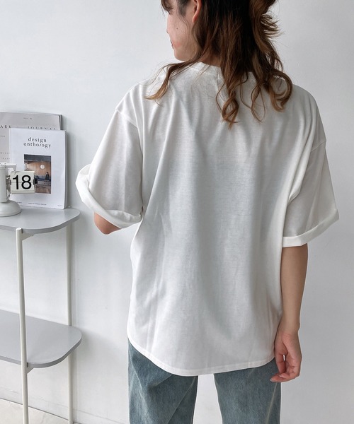 AS KNOW AS plus（アズノゥアズプラス）の「◎アソートテクスチャーTシャツ（Tシャツ/カットソー・レディース・オートミール/オフホワイト/ブルー・FREE）」の17枚目の写真