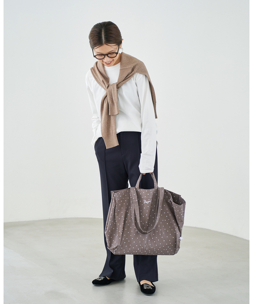 IENA ENFANT(イエナアンファン)の「【BASIC】ボンジュール2wayトートバッグ baby-kids(トートバッグ・レディース・イエロー/チャコールグレー/スカイブルー/ブラック/ベージュ/ホワイト系その他/ホワイト・FREE)」の10枚目の写真