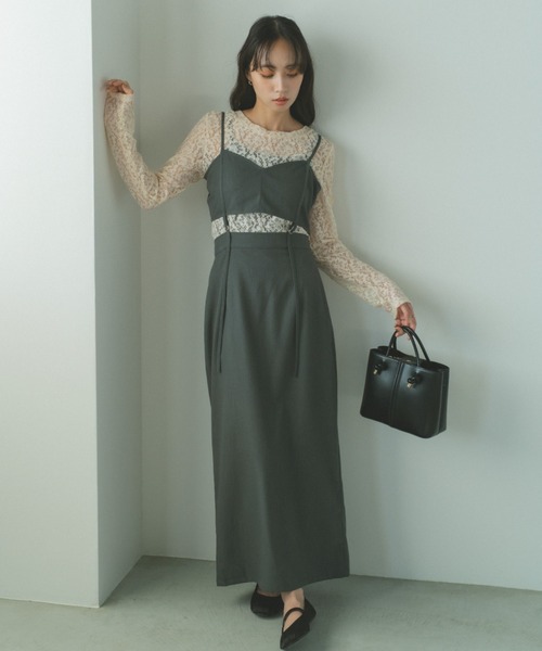 VANNIE U（ヴァニーユー）の「セパレートビスチェキャミワンピース（ワンピース・レディース・ブラック/グレー・FREE）」の20枚目の写真