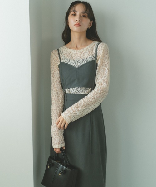 VANNIE U（ヴァニーユー）の「セパレートビスチェキャミワンピース（ワンピース・レディース・ブラック/グレー・FREE）」の19枚目の写真