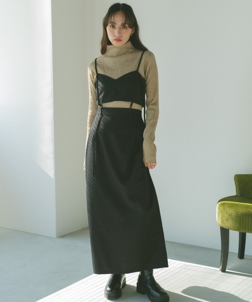 VANNIE U（ヴァニーユー）の「セパレートビスチェキャミワンピース（ワンピース・レディース・ブラック/グレー・FREE）」の12枚目の写真