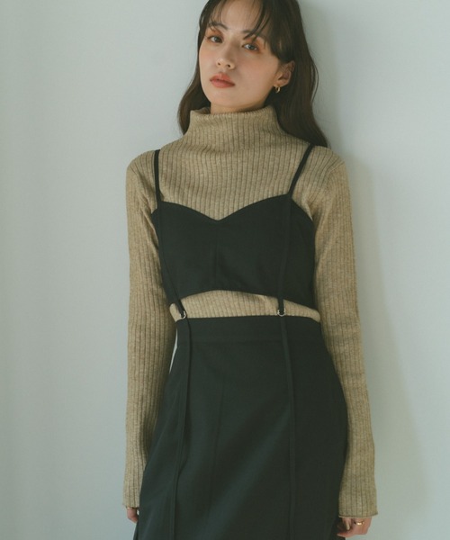 VANNIE U（ヴァニーユー）の「セパレートビスチェキャミワンピース（ワンピース・レディース・ブラック/グレー・FREE）」の3枚目の写真