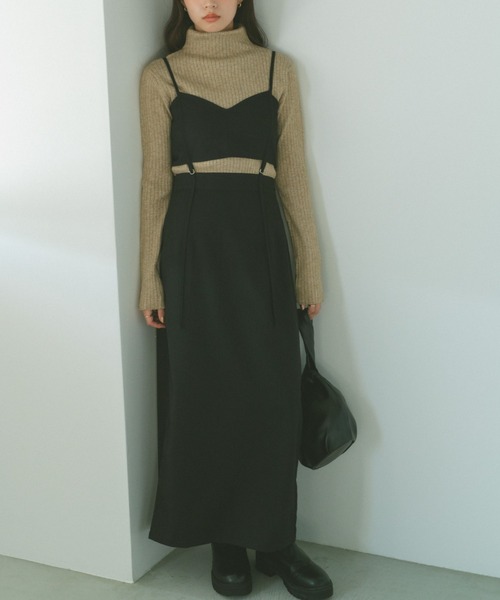 VANNIE U（ヴァニーユー）の「セパレートビスチェキャミワンピース（ワンピース・レディース・ブラック/グレー・FREE）」の14枚目の写真