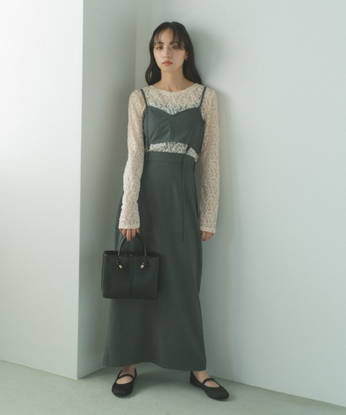 VANNIE U（ヴァニーユー）の「セパレートビスチェキャミワンピース（ワンピース・レディース・ブラック/グレー・FREE）」の21枚目の写真