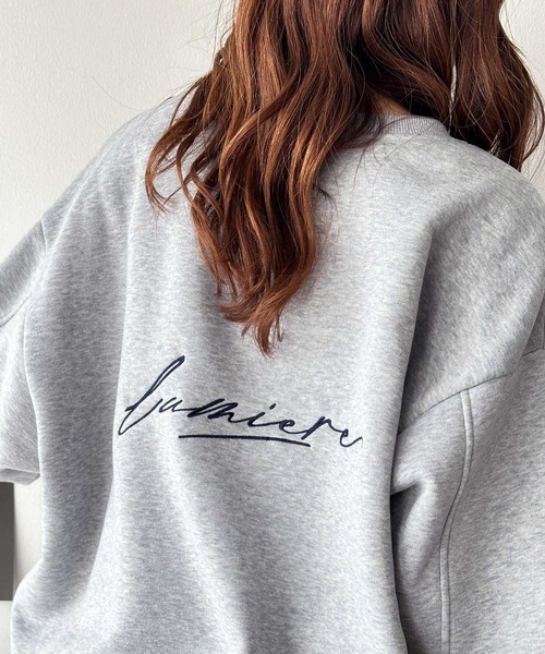 GeeRA（ジーラ）の「バック刺繍ロゴボリュームボリューム裏起毛スウェット（スウェット・レディース・杢グレー/チャコール・MEDIUM/LARGE）」の13枚目の写真