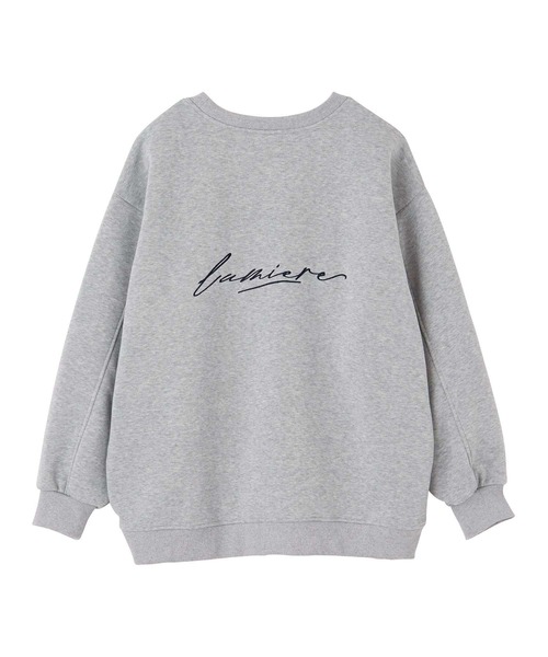 GeeRA（ジーラ）の「バック刺繍ロゴボリュームボリューム裏起毛スウェット（スウェット・レディース・杢グレー/チャコール・MEDIUM/LARGE）」の5枚目の写真