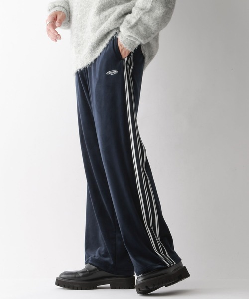 【極美品】ベロアレースパンツ / ブルー 細コール裏ベロアジョガーパンツ』（その他パンツ）｜n'OrLABEL