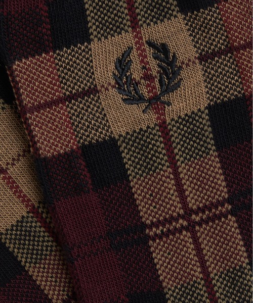 FRED PERRY（フレッドペリー）の「Tartan Socks／タータンチェックソックス（ソックス/靴下・メンズ・ネイビー/モスグリーン/ダークグリーン/マルーン/オフホワイト/イエロー/ブラウン/グリーン/レッド・6-8/4/6）」の16枚目の写真