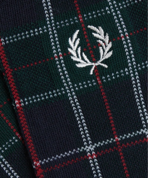 FRED PERRY（フレッドペリー）の「Tartan Socks／タータンチェックソックス（ソックス/靴下・メンズ・ネイビー/モスグリーン/ダークグリーン/マルーン/オフホワイト/イエロー/ブラウン/グリーン/レッド・6-8/4/6）」の14枚目の写真