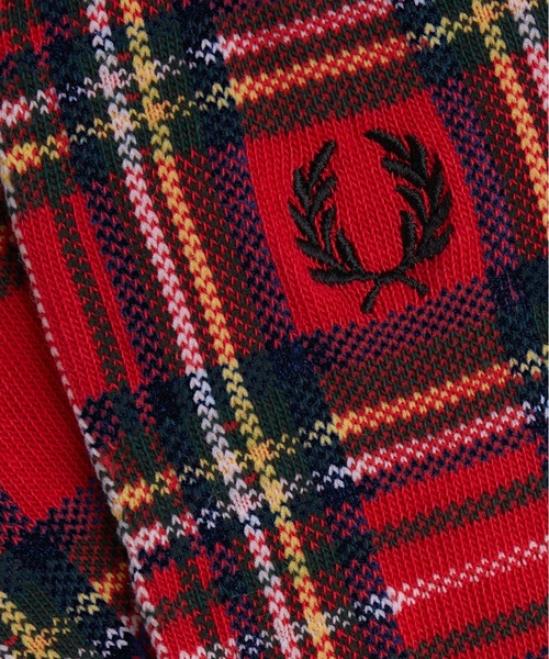 FRED PERRY（フレッドペリー）の「Tartan Socks／タータンチェックソックス（ソックス/靴下・メンズ・ネイビー/モスグリーン/ダークグリーン/マルーン/オフホワイト/イエロー/ブラウン/グリーン/レッド・6-8/4/6）」の12枚目の写真