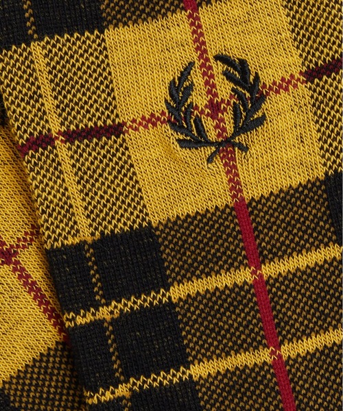 FRED PERRY（フレッドペリー）の「Tartan Socks／タータンチェックソックス（ソックス/靴下・メンズ・ネイビー/モスグリーン/ダークグリーン/マルーン/オフホワイト/イエロー/ブラウン/グリーン/レッド・6-8/4/6）」の10枚目の写真