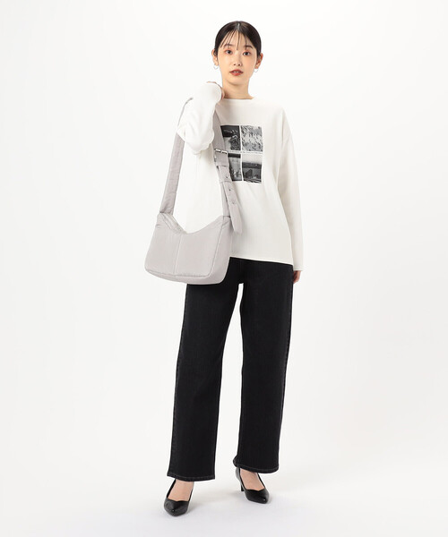 COMME CA ISM(コムサイズム)の「フォトプリント Tシャツ(長袖)(Tシャツ/カットソー・レディース・モカ/グレー/ホワイト・LARGE/MEDIUM)」の4枚目の写真