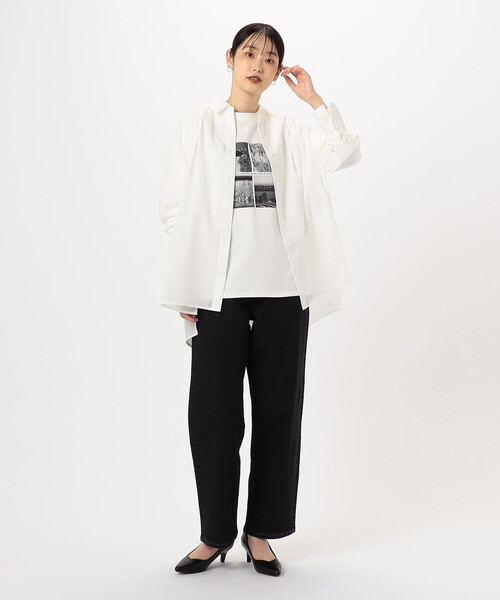 COMME CA ISM(コムサイズム)の「フォトプリント Tシャツ(長袖)(Tシャツ/カットソー・レディース・モカ/グレー/ホワイト・LARGE/MEDIUM)」の5枚目の写真