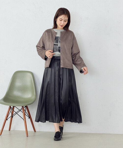 COMME CA ISM(コムサイズム)の「フォトプリント Tシャツ(長袖)(Tシャツ/カットソー・レディース・モカ/グレー/ホワイト・LARGE/MEDIUM)」の10枚目の写真
