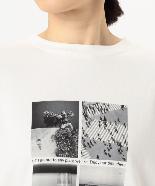 COMME CA ISM(コムサイズム)の「フォトプリント Tシャツ(長袖)(Tシャツ/カットソー・レディース・モカ/グレー/ホワイト・LARGE/MEDIUM)」の16枚目の写真