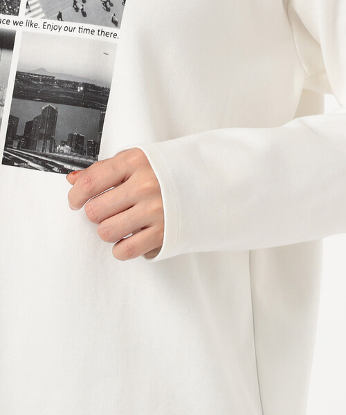 COMME CA ISM(コムサイズム)の「フォトプリント Tシャツ(長袖)(Tシャツ/カットソー・レディース・モカ/グレー/ホワイト・LARGE/MEDIUM)」の17枚目の写真