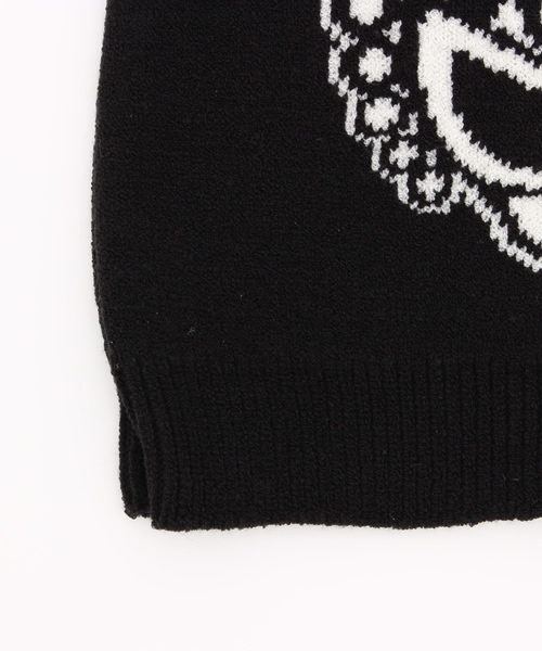 HYSTERIC MINI（ヒステリックミニ）の「BABY DEVILKIN'S HORNS ニットCAP（ニットキャップ/ビーニー・キッズ・ブラック/レッド・FREE）」の5枚目の写真