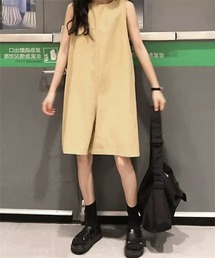 ゆったりサイズ　ショート丈オールインワン