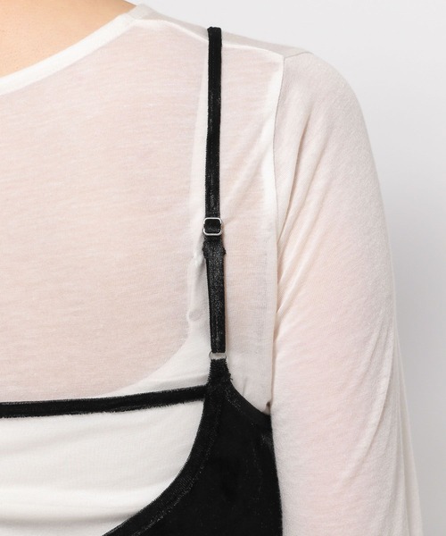 LOWRYS FARM（ローリーズファーム）の「タイトベロアキャミワンピース　143083（ワンピース・レディース・チャコールグレー/ブラウン/ブラック・FREE）」の10枚目の写真