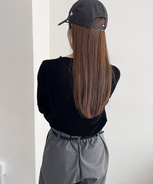 fredy emue（フレディエミュ）の「フロッキー袖チュールプルオーバー（Tシャツ/カットソー・レディース・アイボリー/チャコールグレー/ブラック・38）」の10枚目の写真