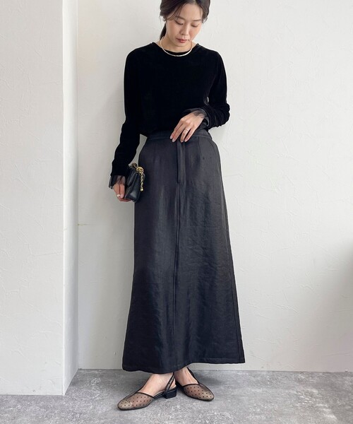 fredy emue（フレディエミュ）の「フロッキー袖チュールプルオーバー（Tシャツ/カットソー・レディース・アイボリー/チャコールグレー/ブラック・38）」の16枚目の写真