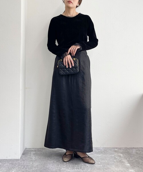 fredy emue（フレディエミュ）の「フロッキー袖チュールプルオーバー（Tシャツ/カットソー・レディース・アイボリー/チャコールグレー/ブラック・38）」の19枚目の写真