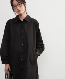 後タック長袖チュニックシャツジャケット