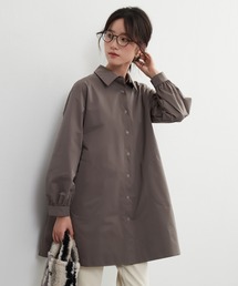 後タック長袖チュニックシャツジャケット