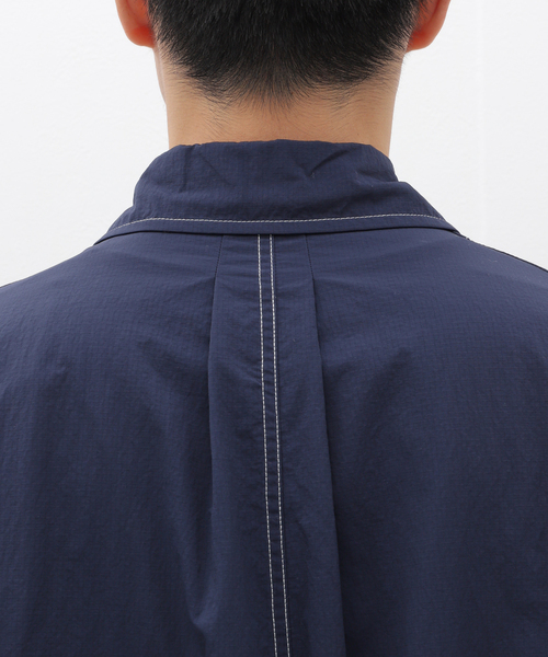 Product Twelve(プロダクトトゥエルブ)の「Product Twelve(プロダクトトゥエルブ) Cropped Utility Shirt 24AW-PSH04(シャツ/ブラウス・メンズ・ネイビー/ブラック・3/2)」の8枚目の写真