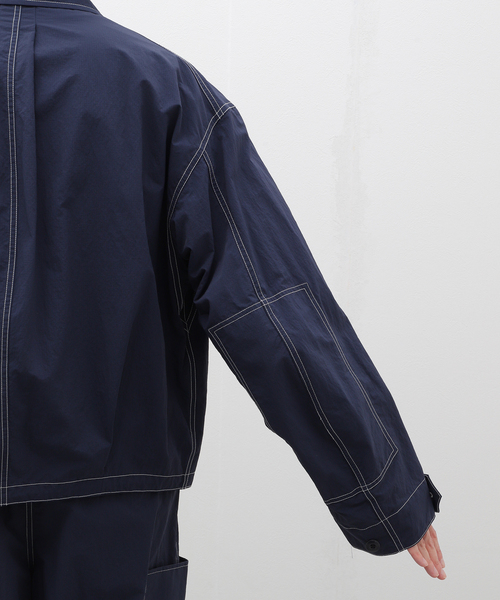 Product Twelve(プロダクトトゥエルブ)の「Product Twelve(プロダクトトゥエルブ) Cropped Utility Shirt 24AW-PSH04(シャツ/ブラウス・メンズ・ネイビー/ブラック・3/2)」の15枚目の写真