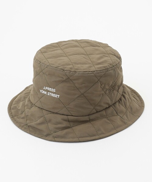 J.PRESS YORK STREET（ジェイプレスヨークストリート）の「【UNISEX】ロゴ刺繍バケットハット（ハット・メンズ・カーキ系/ベージュ系/ネイビー系・F）」の2枚目の写真