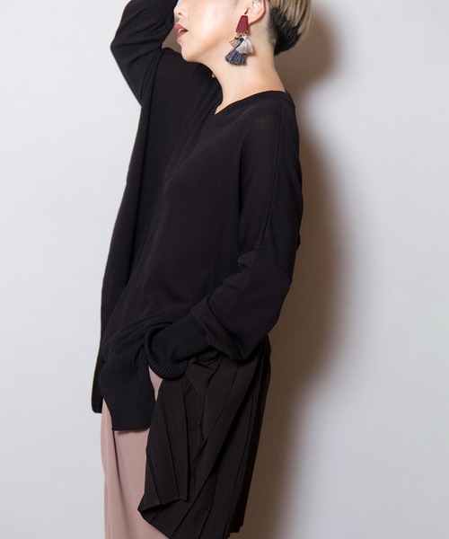 セール】バックプリーツニットプルオーバー（ニット/セーター  