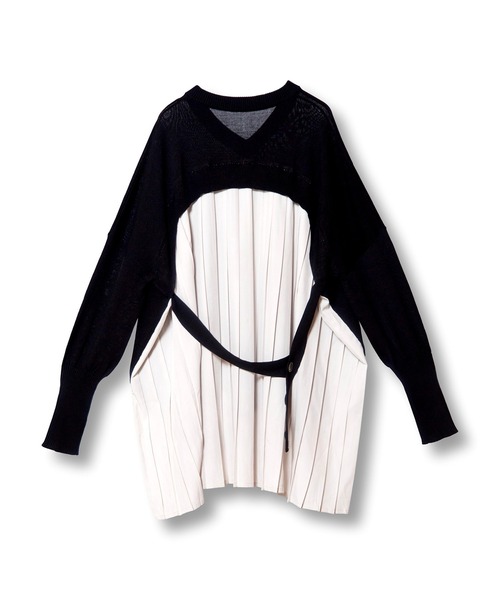 セール】バックプリーツニットプルオーバー（ニット/セーター  