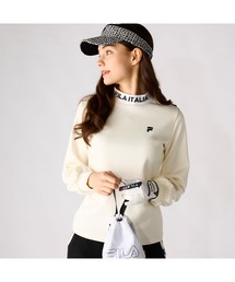 FILA GOLF | FILA GOLF/フィラゴルフ ゴルフウェア ブランド ロゴ 紫外線カット 裏ベロア モックネック 長袖シャツ(Tシャツ/カットソー)