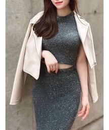 RESEXXY | フェイクレザーライダースジャケット(ライダースジャケット)