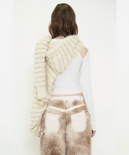 viavanda ニット VIAVANDA ニット セーター OPEN KNIT HOODED TOP レディース