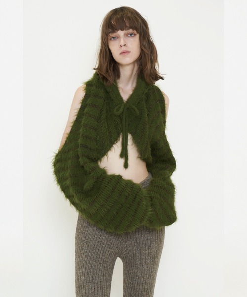 VIAVANDA（ヴィアヴァンダ）の「2WAY HOODED MUFFLER KNIT