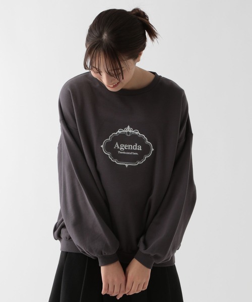 GLOBAL WORK（グローバルワーク）の「やわらかグラフィックスウェット/AND YUA ANY/135846（スウェット・キッズ・ブラック/アイボリー/グレイッシュベージュ/チャコール/ライトベージュ・150cm/160cm）」の3枚目の写真