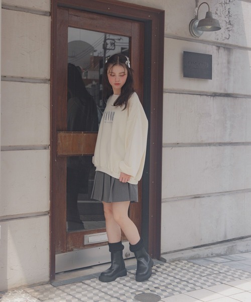 GLOBAL WORK（グローバルワーク）の「やわらかグラフィックスウェット/AND YUA ANY/135846（スウェット・キッズ・ブラック/アイボリー/グレイッシュベージュ/チャコール/ライトベージュ・150cm/160cm）」の17枚目の写真