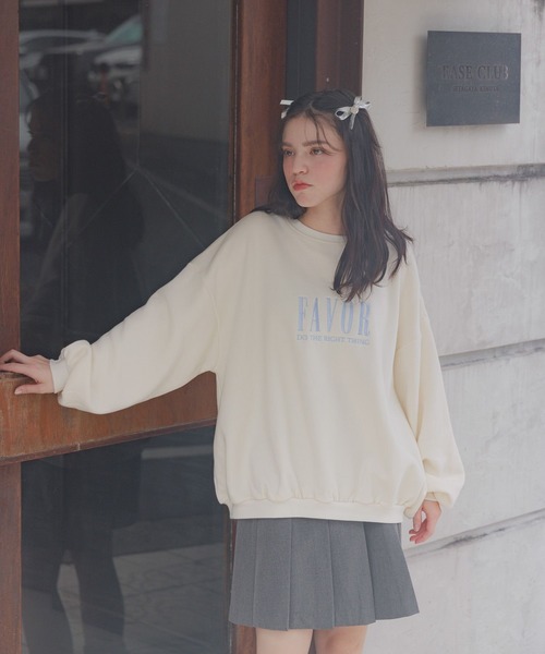 GLOBAL WORK（グローバルワーク）の「やわらかグラフィックスウェット/AND YUA ANY/135846（スウェット・キッズ・ブラック/アイボリー/グレイッシュベージュ/チャコール/ライトベージュ・150cm/160cm）」の20枚目の写真