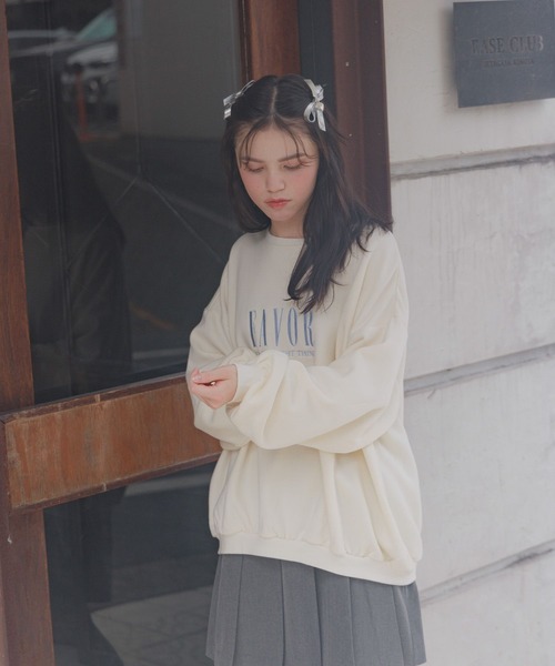 GLOBAL WORK（グローバルワーク）の「やわらかグラフィックスウェット/AND YUA ANY/135846（スウェット・キッズ・ブラック/アイボリー/グレイッシュベージュ/チャコール/ライトベージュ・150cm/160cm）」の21枚目の写真