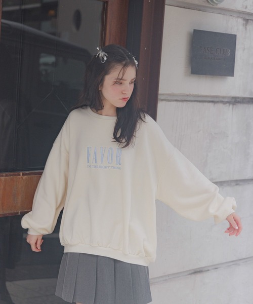 GLOBAL WORK（グローバルワーク）の「やわらかグラフィックスウェット/AND YUA ANY/135846（スウェット・キッズ・ブラック/アイボリー/グレイッシュベージュ/チャコール/ライトベージュ・150cm/160cm）」の22枚目の写真