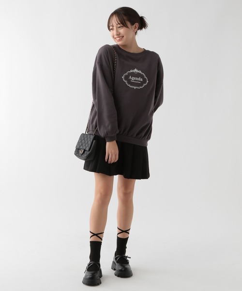 GLOBAL WORK（グローバルワーク）の「やわらかグラフィックスウェット/AND YUA ANY/135846（スウェット・キッズ・ブラック/アイボリー/グレイッシュベージュ/チャコール/ライトベージュ・150cm/160cm）」の7枚目の写真