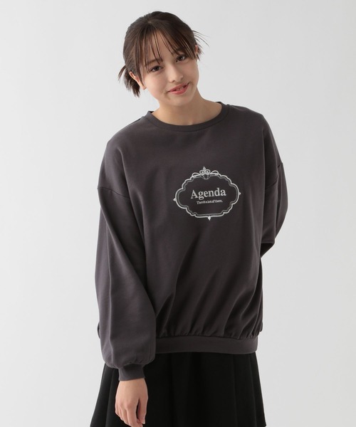 GLOBAL WORK（グローバルワーク）の「やわらかグラフィックスウェット/AND YUA ANY/135846（スウェット・キッズ・ブラック/アイボリー/グレイッシュベージュ/チャコール/ライトベージュ・150cm/160cm）」の9枚目の写真