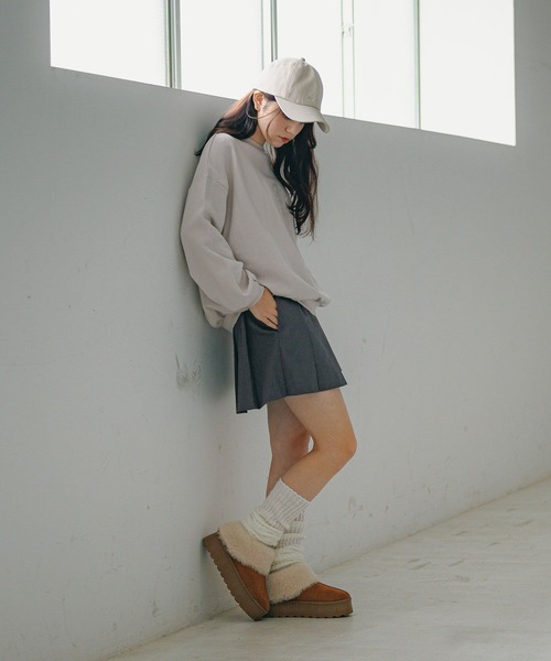 GLOBAL WORK（グローバルワーク）の「やわらかグラフィックスウェット/AND YUA ANY/135846（スウェット・キッズ・ブラック/アイボリー/グレイッシュベージュ/チャコール/ライトベージュ・150cm/160cm）」の16枚目の写真