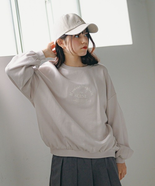 GLOBAL WORK（グローバルワーク）の「やわらかグラフィックスウェット/AND YUA ANY/135846（スウェット・キッズ・ブラック/アイボリー/グレイッシュベージュ/チャコール/ライトベージュ・150cm/160cm）」の11枚目の写真