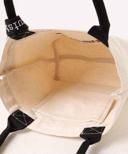 CUISINE HABITS（クイジーヌハビッツ）の「HORIZONTAL COTTON TOTE デニム（トートバッグ・レディース・ネイビー・フリー）」の4枚目の写真